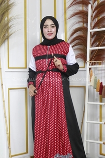 Alcavella Home Dress Polka Maroon