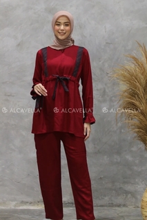 Alcavella Daily Wear Saffana Maroon