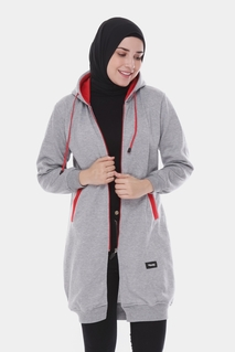 Hijacket Basic Grey X Red - HJ22