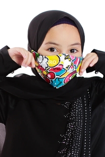 Micro Mask Kids Eat Halal Food 04
