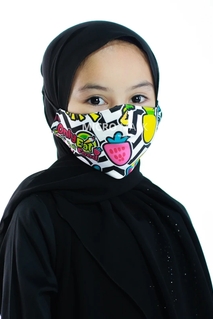 Micro Mask Kids Eat Halal Food 05